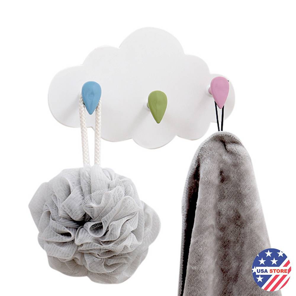 Móc Treo Đồ Decor 3 Móc (Đám Mây) Tặng 1 Móc Chân Không T10