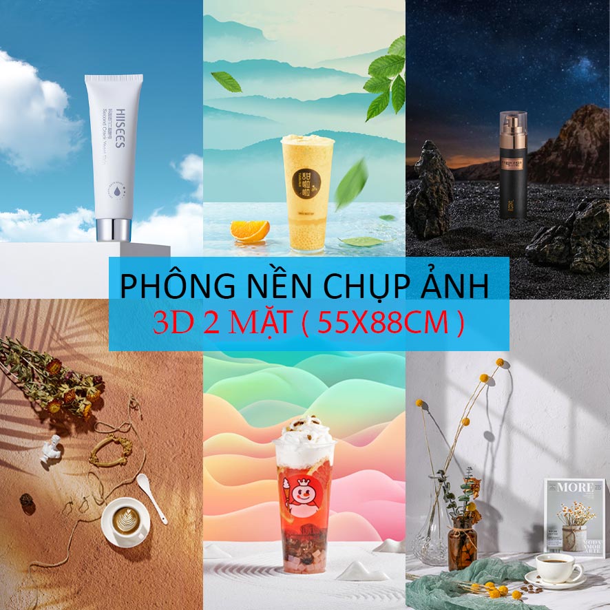 Phông nền chụp ảnh 3D 55x88cm Sky Decor - Phông nền 2 mặt chuyên dụng chụp ảnh