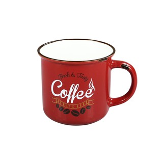 Ly sứ la fonte tráng men màu đỏ - 360ml