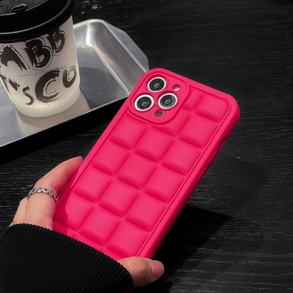 Ốp Điện Thoại tpu Vuông Họa Tiết Hoa Hồng 3d Cho iphone 15 14 14pro 14promax 14 plus 13 pro max 12 pro max 11 pro max xs max xr x