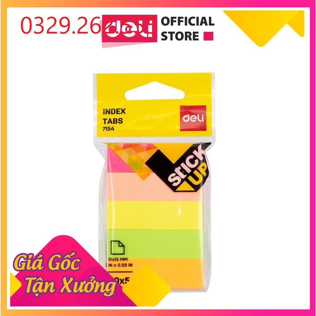 (Sale Khủng)  1 tệp Giấy nhớ phân trang Deli 5 màu - E7154