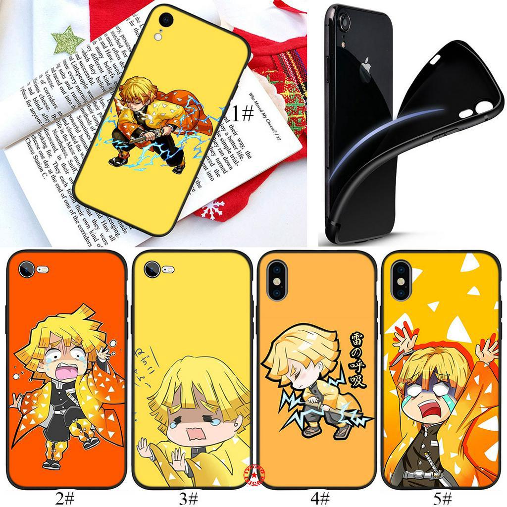 Ốp Điện Thoại Silicon Mềm Hình Demon Slayer Kimetsu no Yaiba Zenitsu 74QF Cho iPhone 5 5s 6 6s 7 8 Plus XS Max XR 10 X