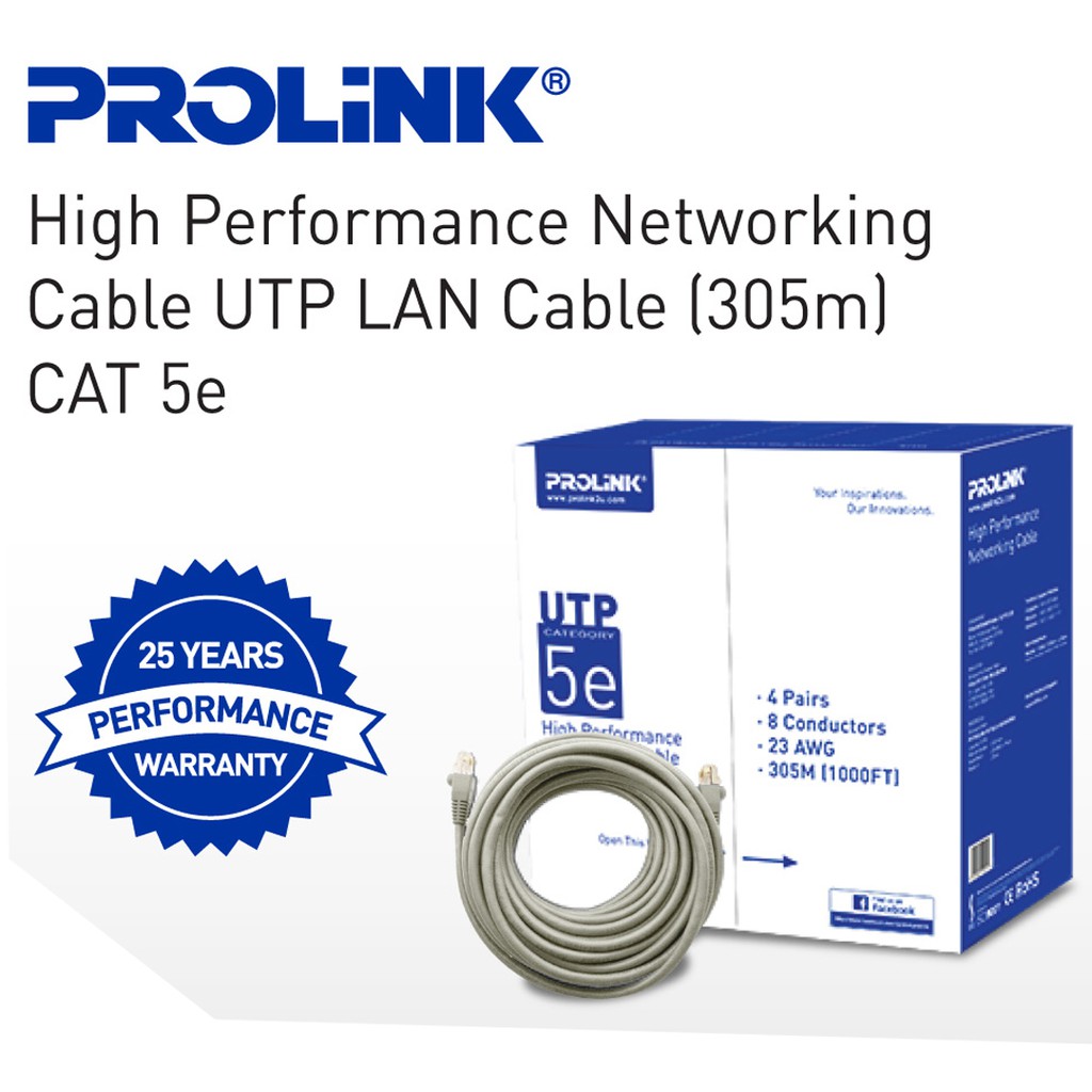 Thùng Cáp Mạng LAN Cat5e Prolink 305m - Singapore