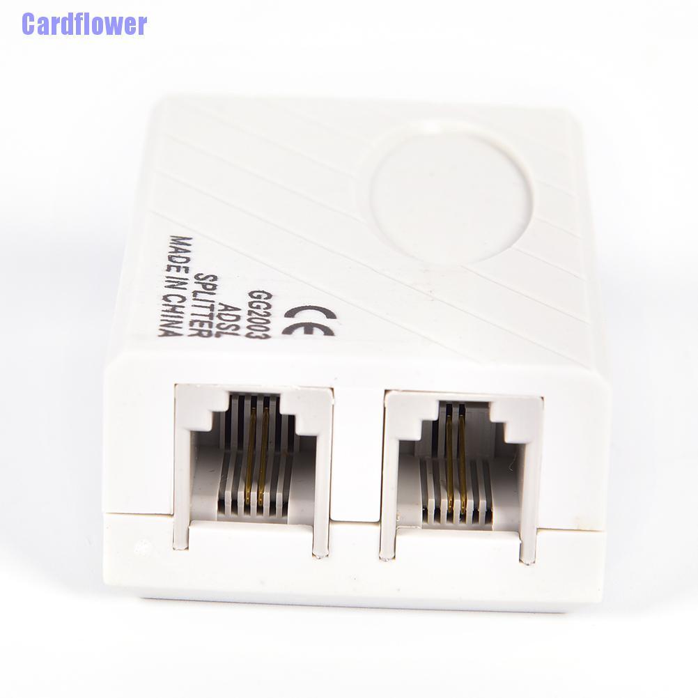 Cardflower  RJ11 Cable Line ADSL Fax Modem Phone Network Jack Micro Filter Splitter Adapter