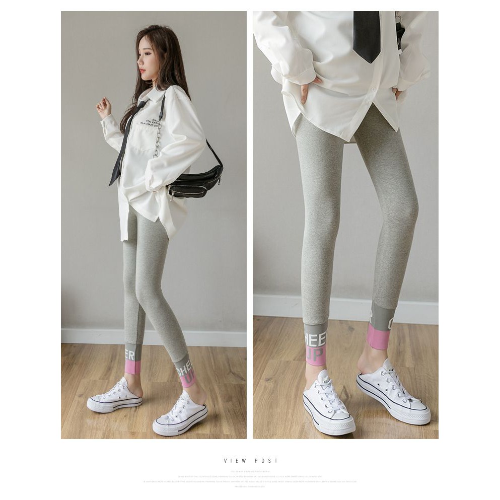 Quần Legging Lưng Cao Nâng Bụng Thời Trang Xuân Thu Cho Mẹ Bầu