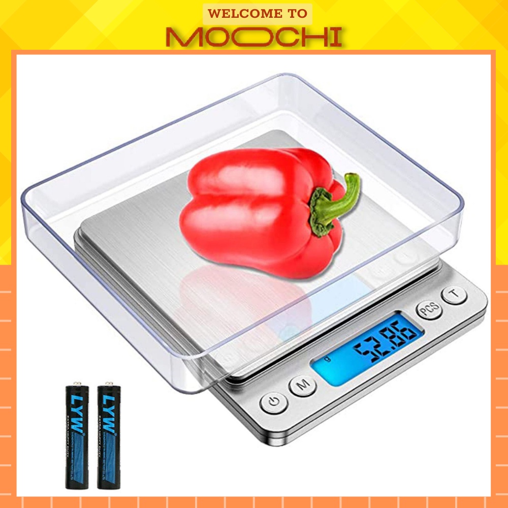 Cân Tiểu Ly Điện Tử Nhà Bếp Định Lượng 0,1 - 3kg Dùng Chuẩn Bị Nguyên Liệu Làm Bánh, Chia Đồ Ăn...