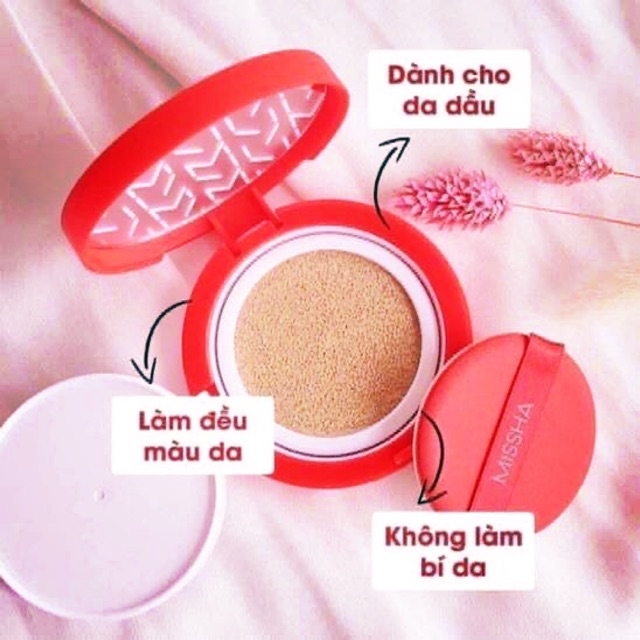 Cushion Missha Đỏ Velvet Finish Phấn Nước Mỏng Mịn Kiềm Dầu Che Phủ Tốt Tone 21, 23 KBeautyvn