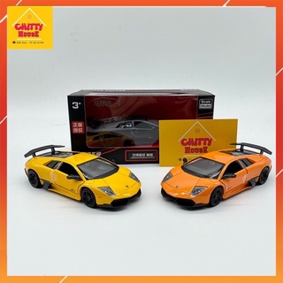 Mô hình xe ô tô sắt  Lamborghini Murcielago LP 670-4 tỷ lệ 1:36, mô hình tĩnh xe bằng sắt chạy cót