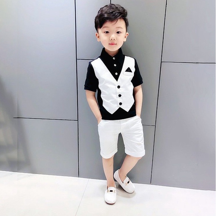 Bộ quần áo cho Bé Trai thiết kế riêng với Phong Cách Hàn Quốc Cao Cấp,cho bé bảnh bao ,đáng yêu mã H64