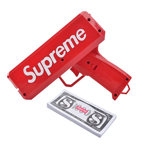 Súng Bắn Tiền Supreme Full Box Tặng Kèm 100 Tờ Tiền Dolar Supreme sale