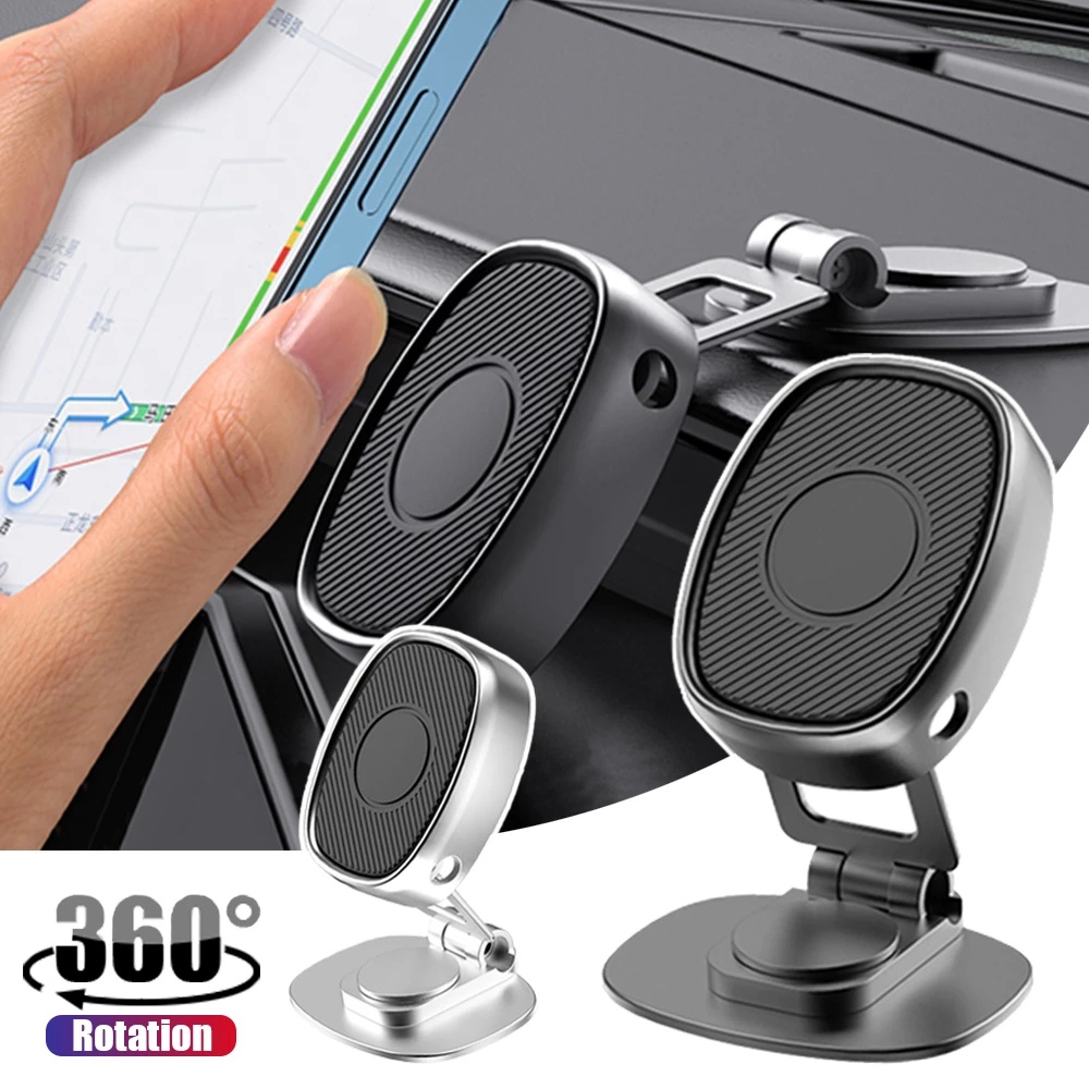 360 ° Giá Đỡ Điện Thoại Đa Năng Gấp Được Gắn Bảng Điều Khiển Xe Hơi