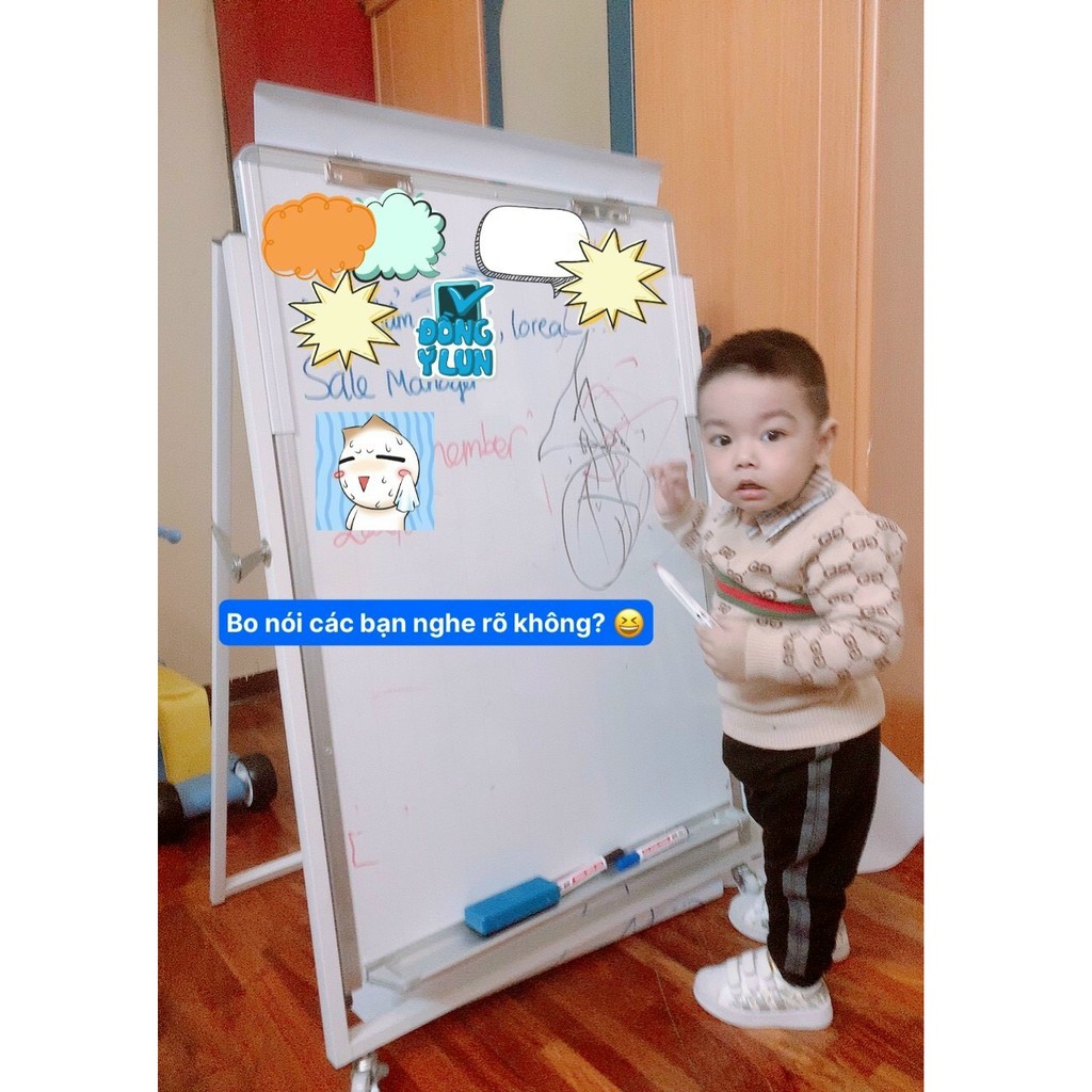 Bảng flipchart chân gấp [bảng flipchart up side down] ,Bảng Thuyết Trình đa năng ,tặng giấy ,bút dạ ,bông lau