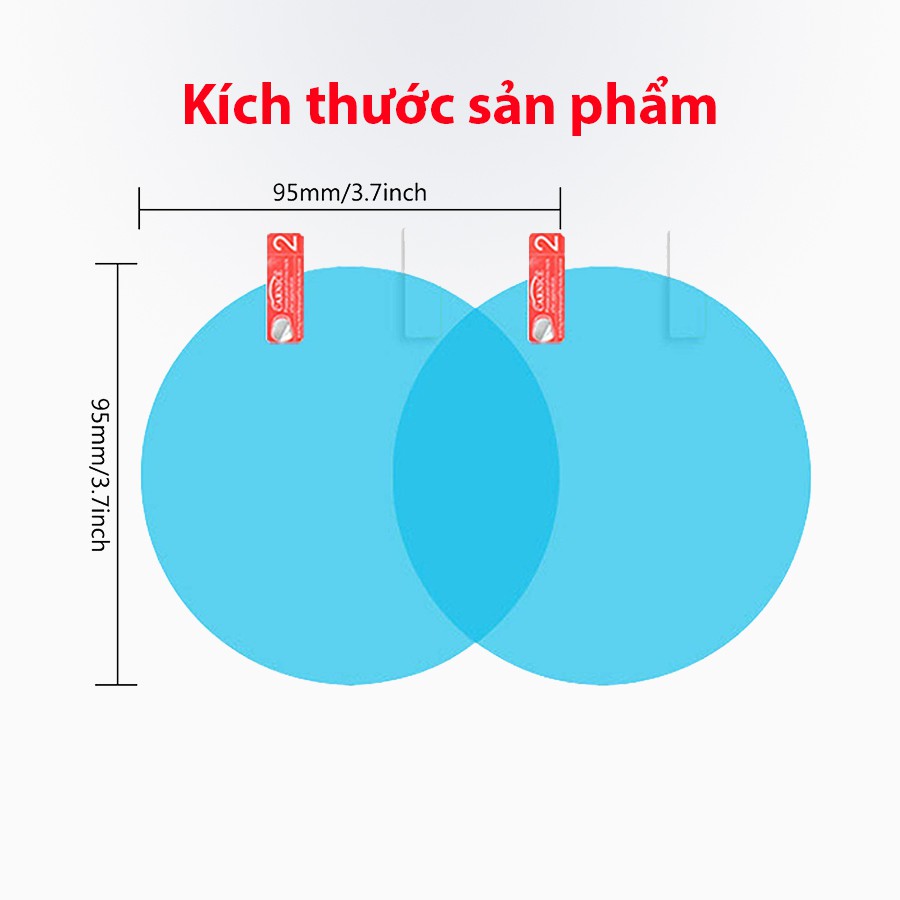 Miếng Dán Chống Nước Và Chống Lóa Cho Gương Chiếu Hậu Hình Tròn CIND - Nhập Khẩu Chính Hãng