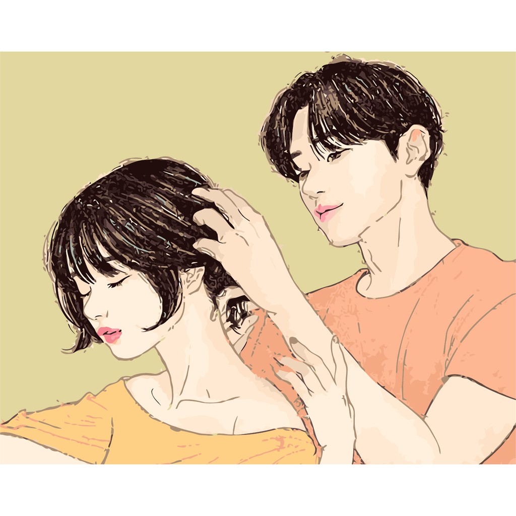 [SẴN]- KHUNG DÀY 2.5-Tranh tô màu theo số, sơn dầu số hóa, TẶNG KHĂN, đã căng khung, đủ phụ kiện, có dầu bóng -Moonshop