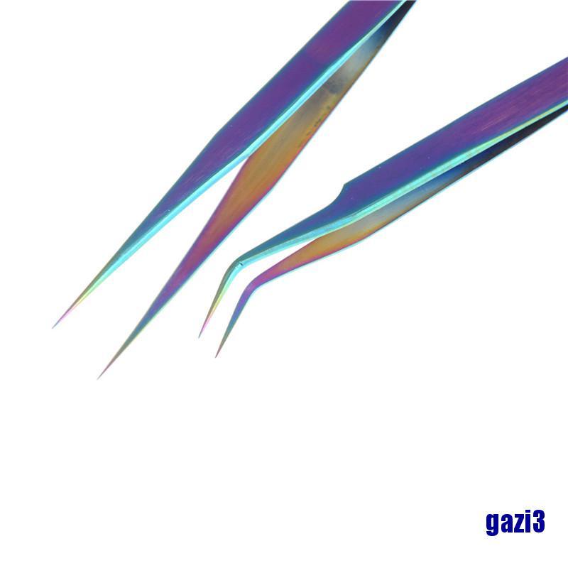 (Hàng Mới Về) Nhíp Inox Màu Cầu Vồng Trang Trí Móng Tay Tiện Lợi