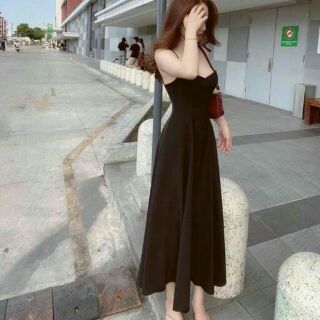 Đầm maxi hai dây 3 màu, đầm hai dây dáng dài, đầm hai dây đủ 3 màu