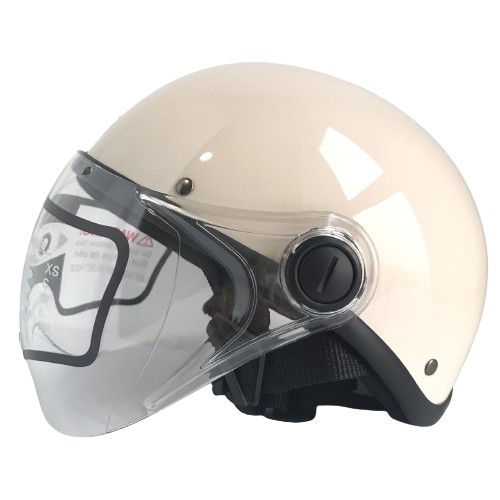 Nón bảo hiểm nửa đầu - kính trắng - Siêu xinh - Amby Helmet - Sữa bóng