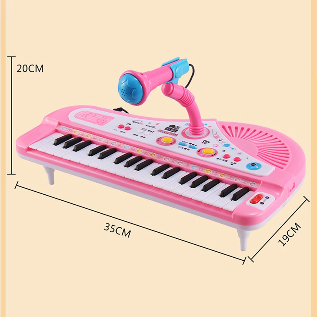 Đàn Piano Điện Tử 37 Phím Kèm Mic Cho Bé