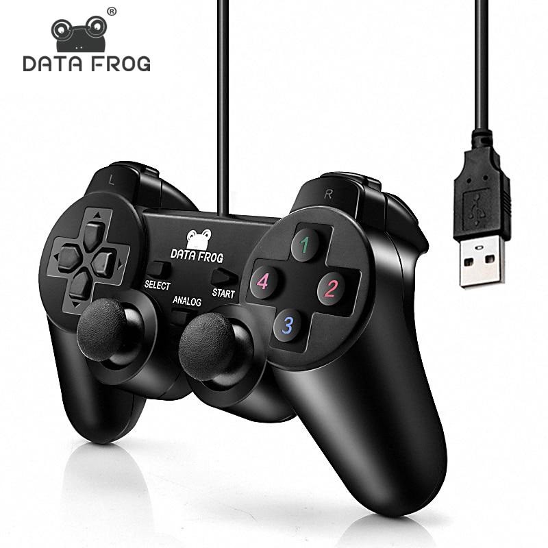 XẢ KHOBộ 2 Tay cầm chơi game cho PC/Laptop cổng USB đen (có gạt Analog và không có độ trễ)