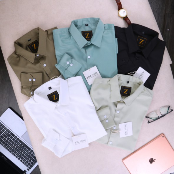 [Công sở] Áo sơ mi trơn 5 màu phong cách lịch sự - Bờm Store