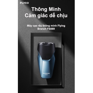 Máy cạo râu đa năng 2 lưỡi kép Flyco FS889, Máy cạo râu cạo sát, êm, sạc pin nhanh, chống nước tiện dụng