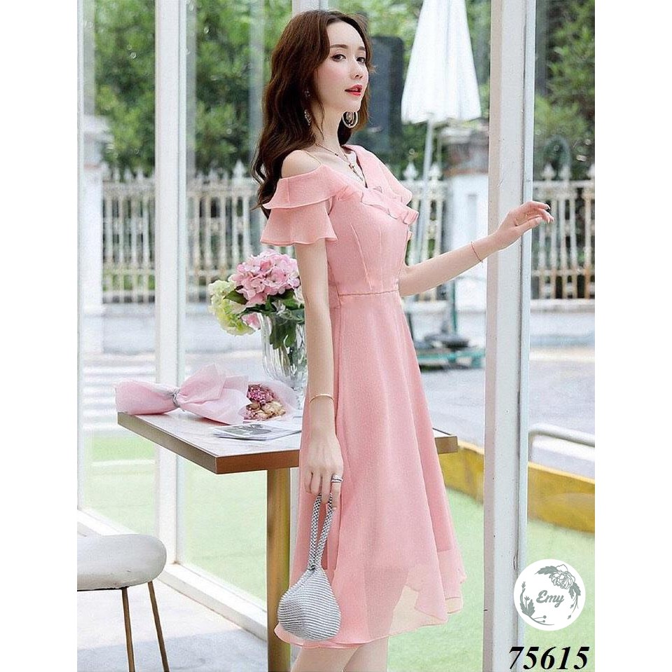 ĐẦM VOAN LỤA DỰ TIỆC NHẸ NHÀNG ĐỦ SIZE S,M,L,XL,XXL - 75615 | BigBuy360 - bigbuy360.vn