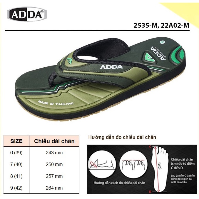 Dép Nam Thái Lan ADDA Nam Xỏ Ngón - 2535