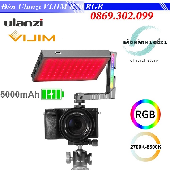 [ Chính hãng ] Đèn led video siêu chất lượng Ulanzi VIJIM R70 RGB Dùng chụp ảnh, quay phim Cao Cấp