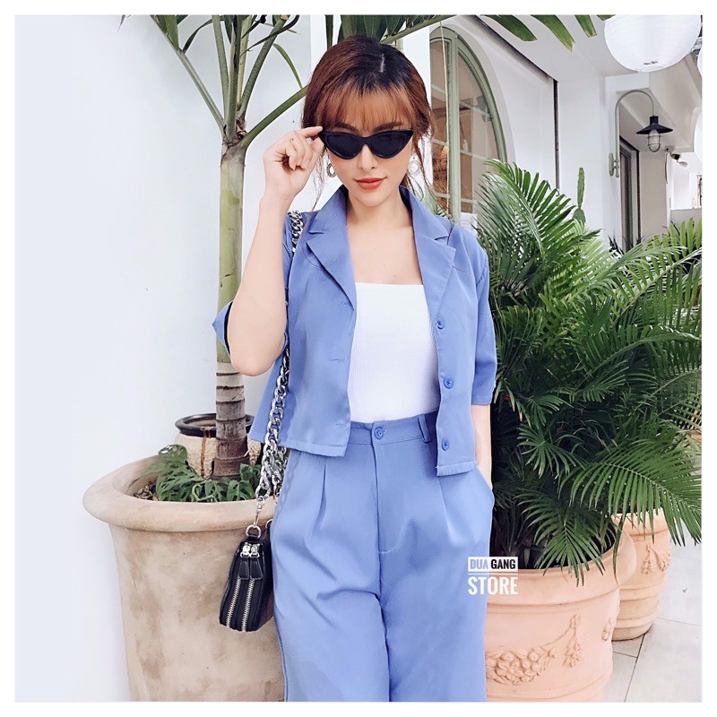 Bộ vest croptop nhiều màu Dưa Gang Store SCT01 chính hãng | BigBuy360 - bigbuy360.vn