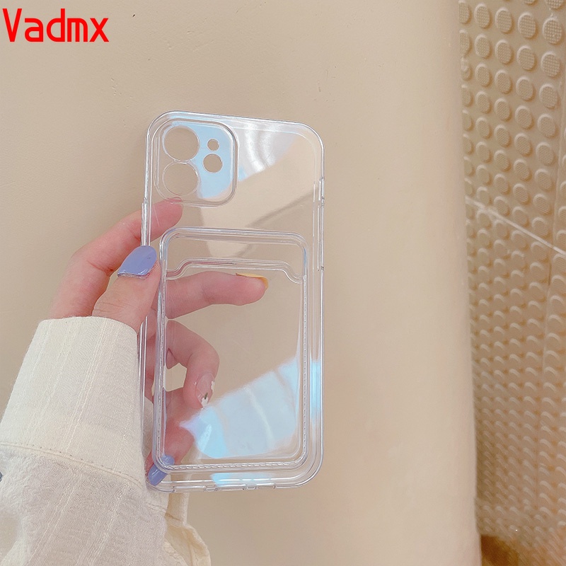Ốp điện thoại silicon mềm có ngăn đựng thẻ cho Samsung galaxy s21 fe s21 s20 ultra plus s20 fe s10 lite s9 s8 plus