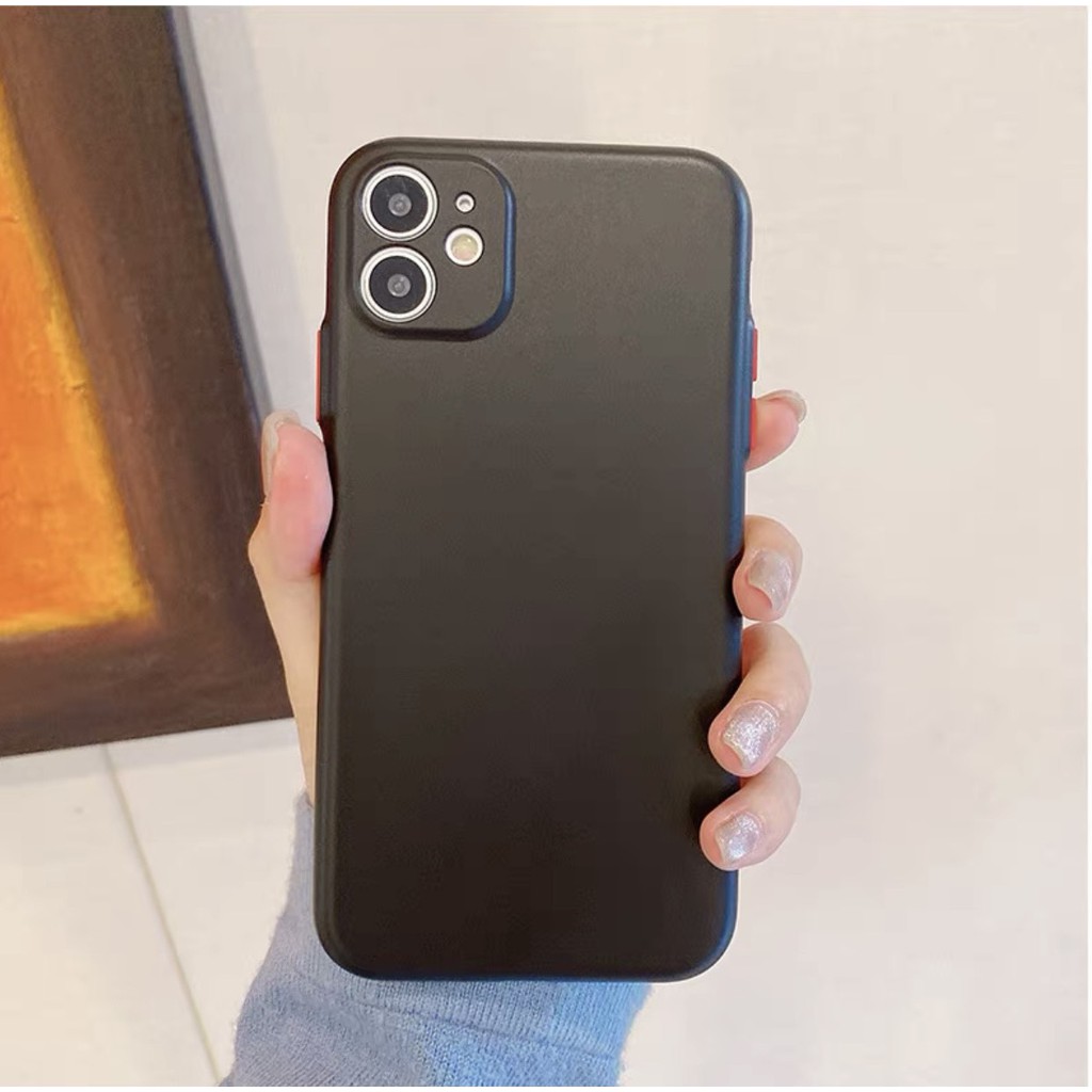 Ốp siêu mỏng có nút bấm dành cho iPhone 11 12 Pro Max X XsMax XR TOP phụ kiện
