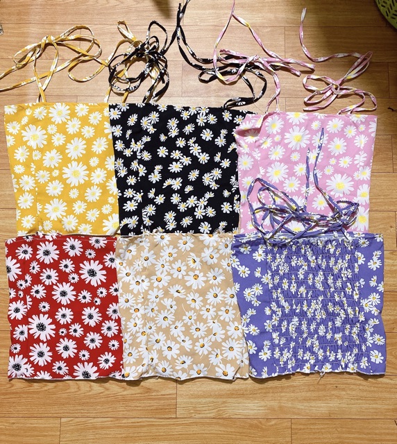 Áo 2 dây phối viền cổ_áo dây body nhún | BigBuy360 - bigbuy360.vn