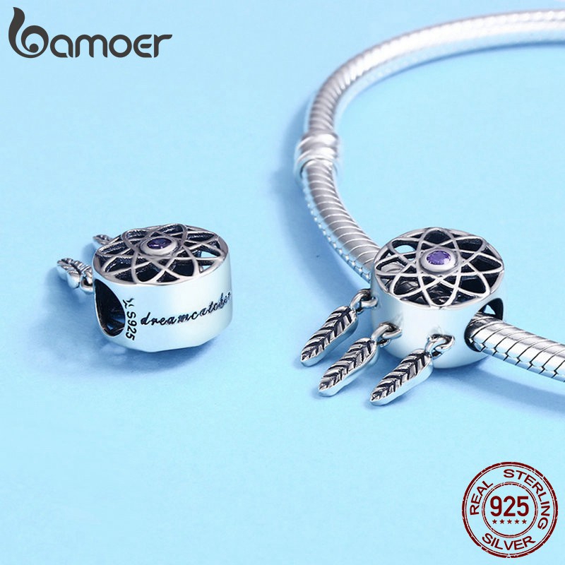 Hạt trang sức Bamoer hình Dreamcatcher SCC330 dùng làm trang sức phong cách cổ điển