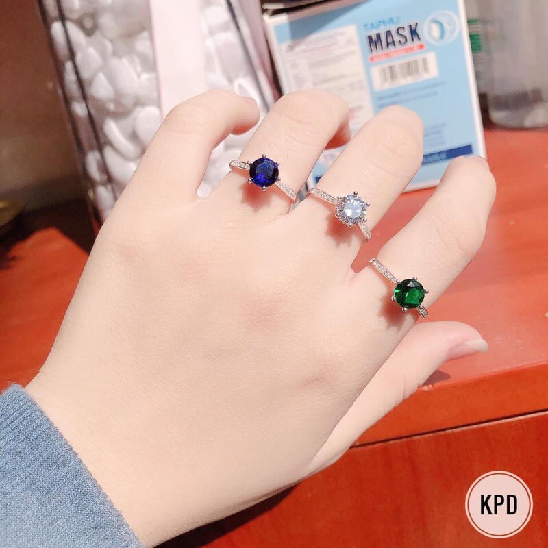 NHẪN NỮ ĐÍNH ĐÁ CHO NỮ BẠC TA