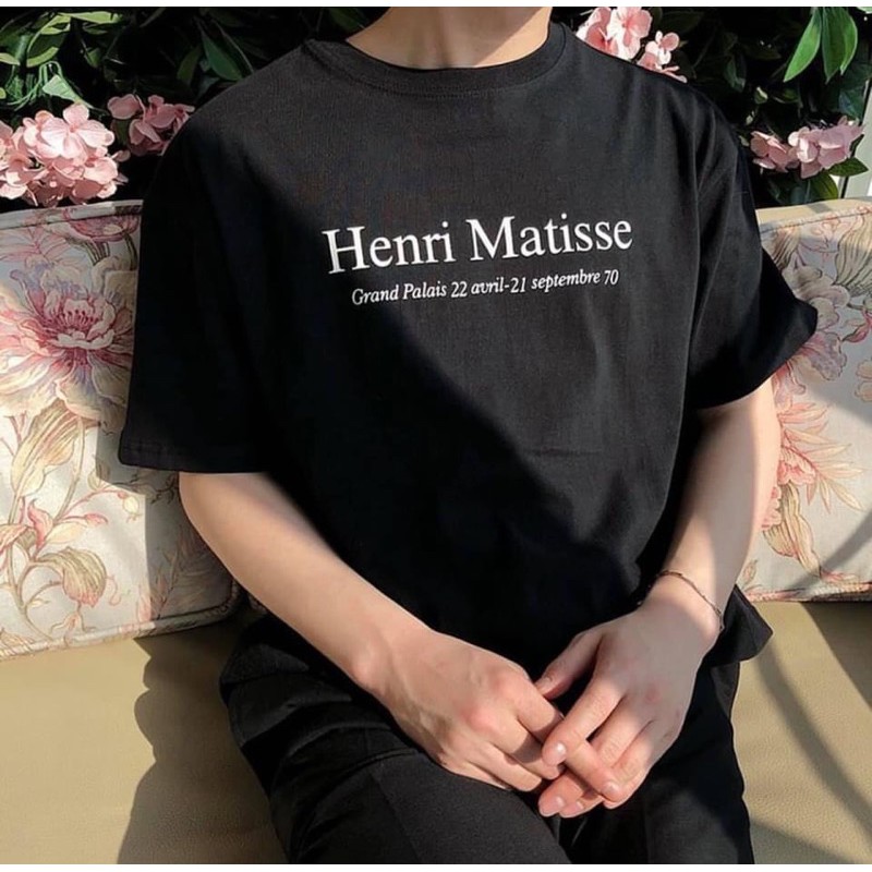 Áo Thun Tay Lỡ Unisex HENRI MATISSE vải cotton màu ĐEN/TRẮNG 🦋/Nam nữ unisex/FREESHIP 99K ❤️