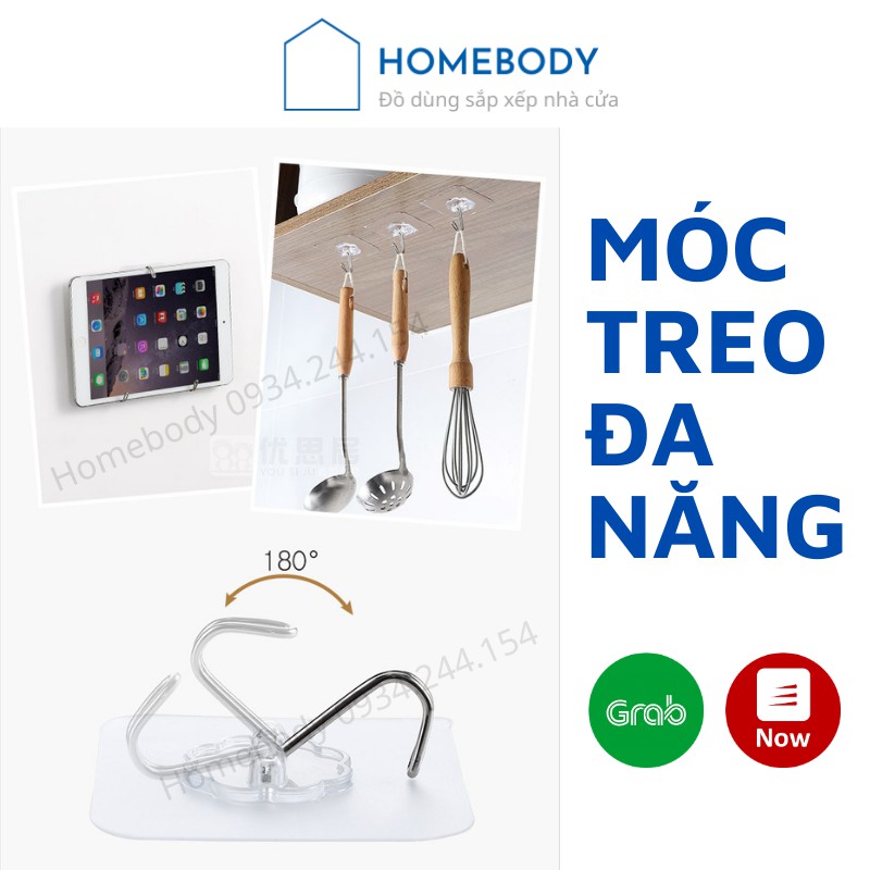 Combo 10 Cái Móc Dán Tường Siêu Dính Trong Suốt Chịu Lực Tốt  HOMEBODY Treo Tường Chắc Chắn 6x6 cm