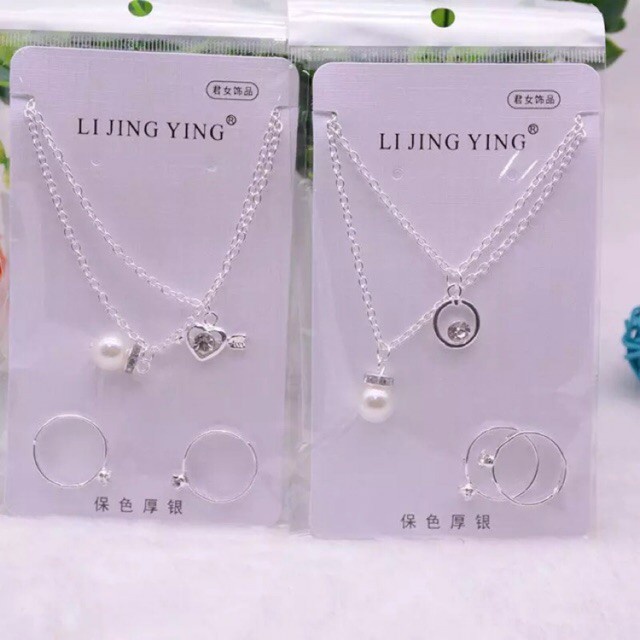 Vòng Cổ Gắn Nhẫn Đôi Siêu Dễ Thương