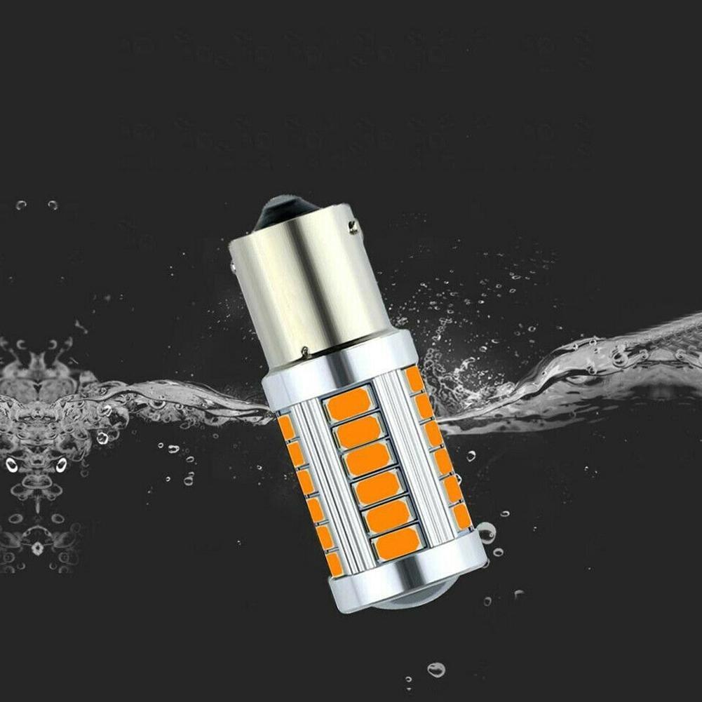 1 Bóng Đèn LED Phanh 1156 BAU15S PY21W 33 SMD 5730 LED T1H3 Amber J3U2 P1L4 Mới