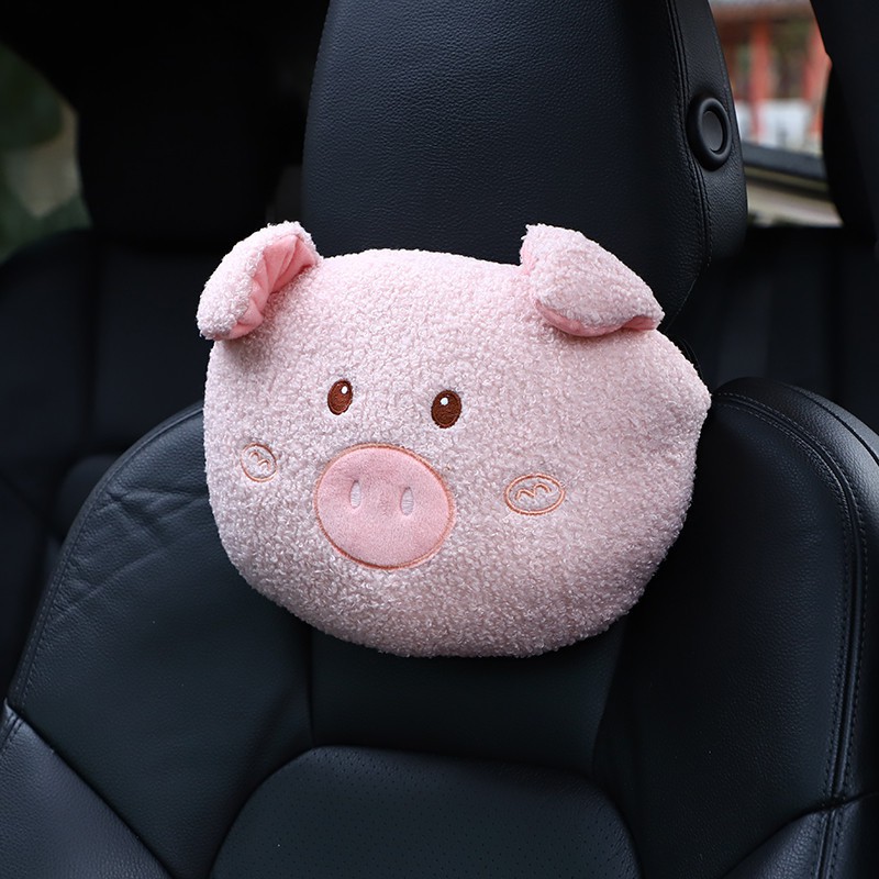 Gối tựa đầu hình gấu nhồi bông dễ thương gắn ghế ngồi xe hơi