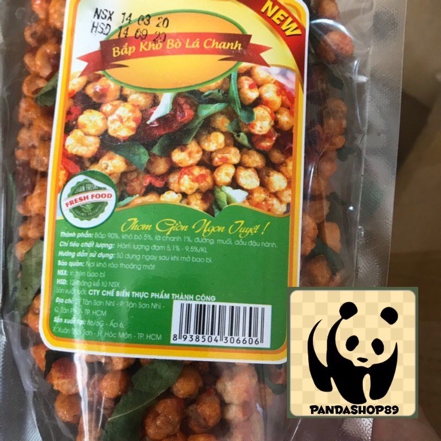 Bắp khô bò lá chanh ngon ngon (gói 150g)