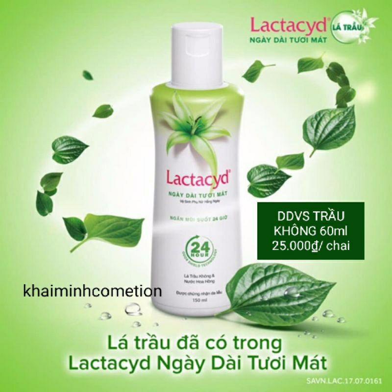 ddvs trầu không lactacyd 60ml cho mẹ