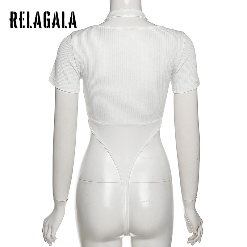 Áo Liền Quần Tay Ngắn Màu Trơn 2022 Thời Trang Quyến Rũ Cho Nữ | BigBuy360 - bigbuy360.vn