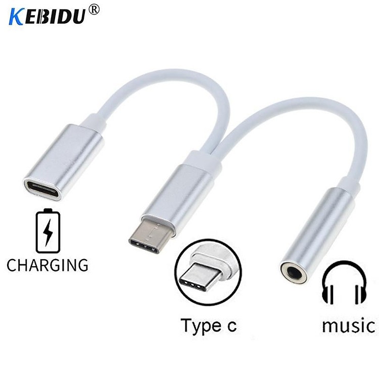 Cáp Chia Type-C Ra 2 Cổng Audio 3.5mm Và Cổng Sạc Type-C AZONE - Giao Màu Ngẫu Nhiên