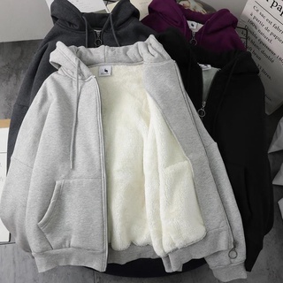 Áo hoodie trơn kéo khóa nỉ dày dặn