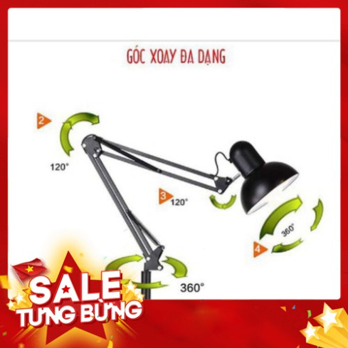 [FREE SHIP] 💥[BẢO HÀNH 1 NĂM]💥Đèn Kẹp Bàn Chống Cận Thị Học Sinh Cao Cấp Kiểu Dáng Pixar E27 Đế Tròn💥SIÊU HOT💥