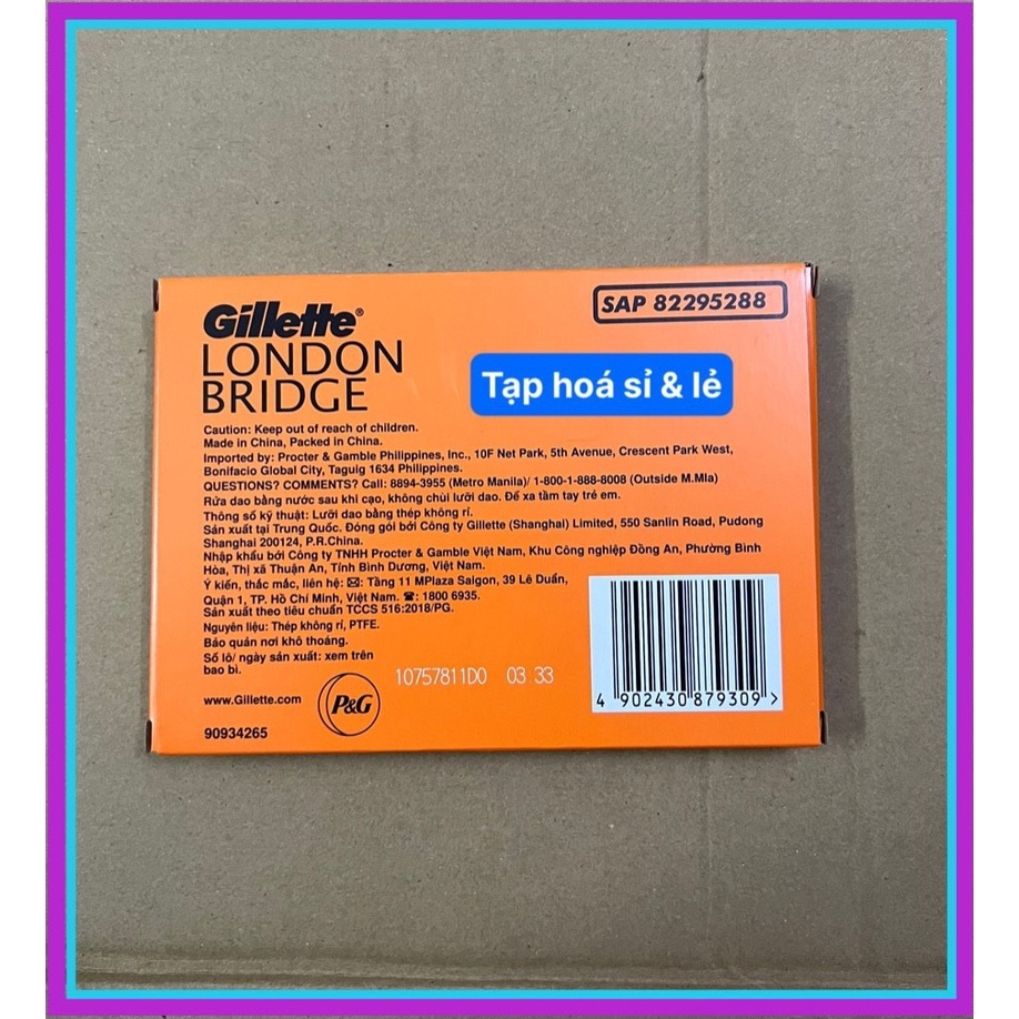 Hộp 100 Lưỡi Lam Gillette London Bridge  Siêu Bén Dành Cho Barbershop dao lam