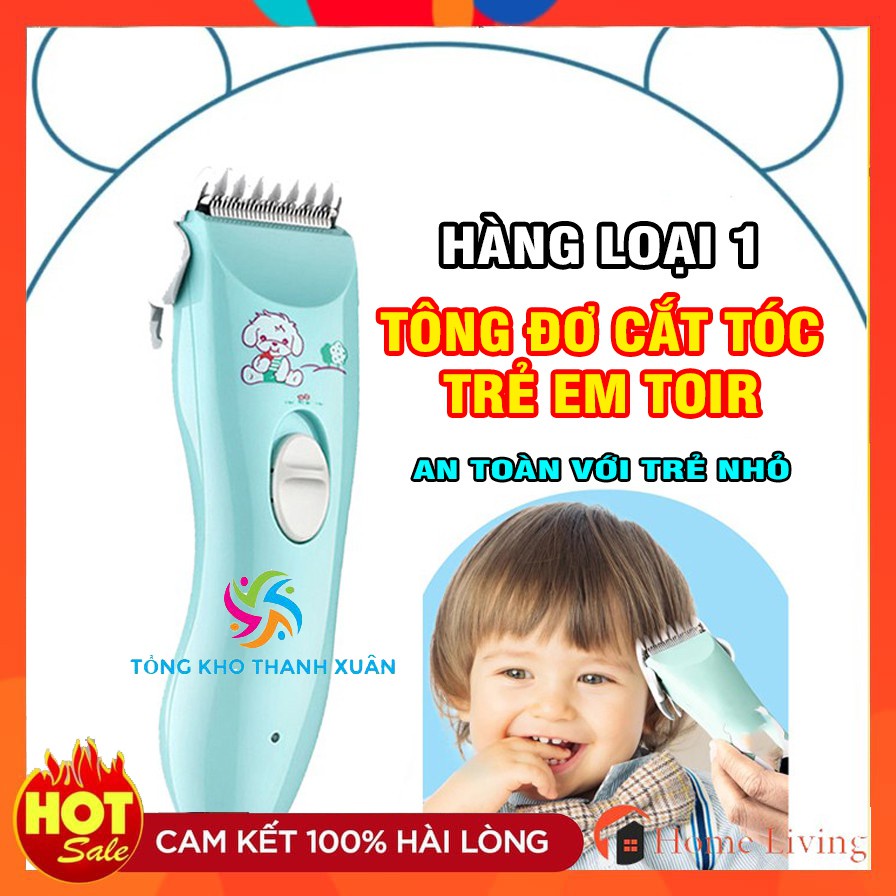 Tông Đơ Cắt Tóc Cho Bé yêu TOIR 102 Hình Cún Con Đáng Yêu, Máy Êm,Dễ Sử Dụng. Kèm combo kéo, đèn, áo choàng.