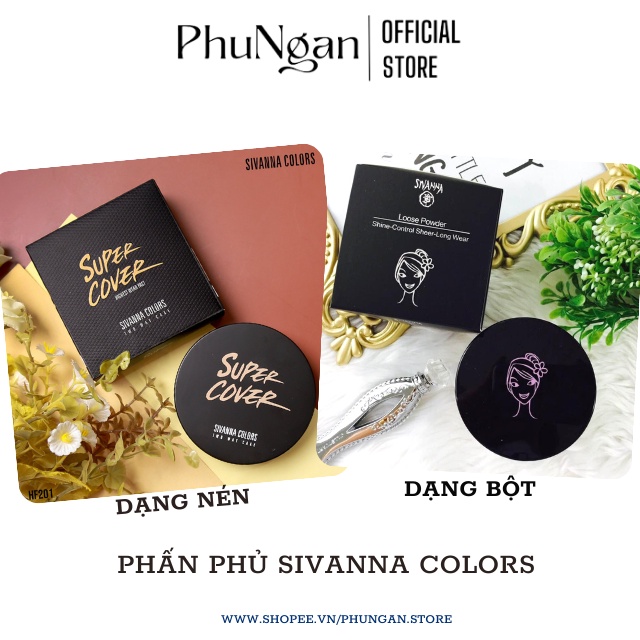 Phấn nền Sivanna Super Cover Thái Lan kiềm dầu che khuyết điểm