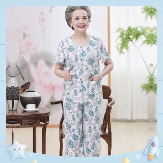 Đồ Bộ Trung Niên Chất Vải Lanh Lụa Quần Lửng
