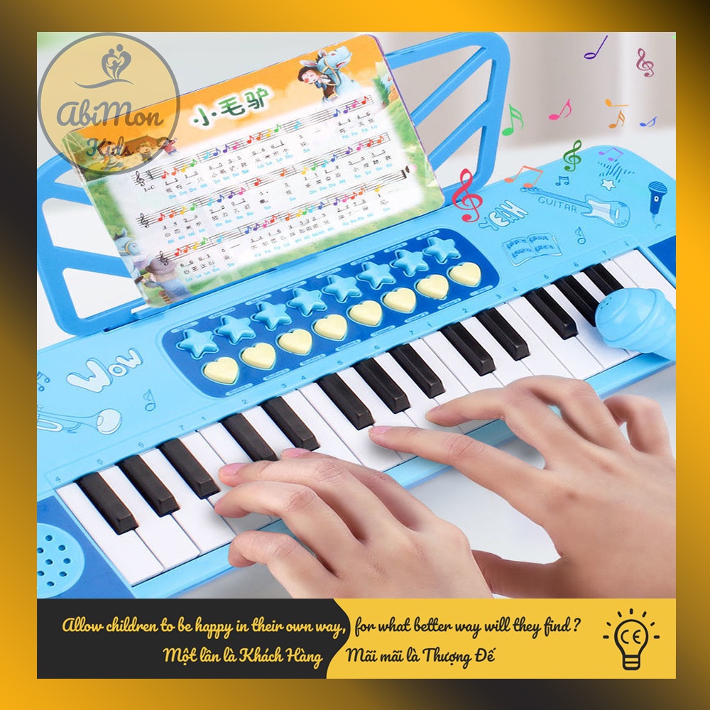Đồ Chơi Đàn Piano Cho Bé Kèm Mic (loại to - có nhạc) ☘️ Montessori cao cấp ✨ (Đồ chơi Giáo Dục - An toàn - Thông minh)